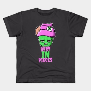 Rest In Pieces Halloween Cupcake Kids T-Shirt